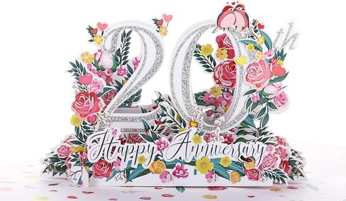 Happy 30th Milestone Anniversary 3D Pop Up Greeting Card - Perfect Couple, Elegant Wedding, Marriage, Romantic, Being Together, Pearl Congratulations, Lovebirds in Saudi Arabia