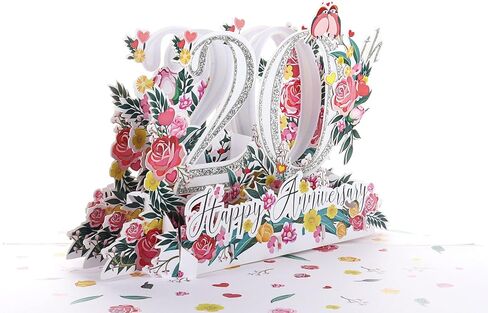Happy 30th Milestone Anniversary 3D Pop Up Greeting Card - Perfect Couple, Elegant Wedding, Marriage, Romantic, Being Together, Pearl Congratulations, Lovebirds in Saudi Arabia