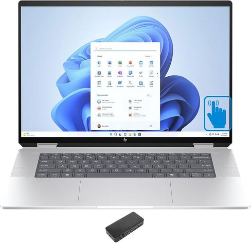 كمبيوتر محمول HP Envy x360 Home & Business 2 في 1 (Intel Core Ultra 7 155U 12-Core، وذاكرة الوصول العشوائي LPDDR5 16 جيجابايت بسرعة 6400 ميجاهرتز، و2 تيرابايت PCIe SSD، وIntel Graphics، وشاشة 16.0 بوصة 60 هرتز Touch Win 11 Pro) مع قاعدة توصيل USB-C in Saudi Arabia