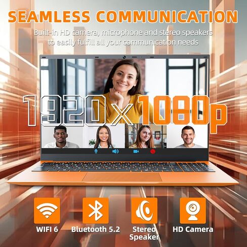 أجهزة كمبيوتر محمولة 15.6 بوصة، أجهزة كمبيوتر محمولة مع ذاكرة وصول عشوائي 20 جيجابايت و128 جيجابايت EMMC+1024 جيجابايت SSD، Celeron N5095 رباعي النواة (حتى 2.9 جيجا هرتز)، كمبيوتر محمول محمول، 11 Home، 7000 مللي أمبير، WiFi 6، USB 3.2، HDMI، Type-C (برتقا in Kuwait