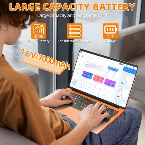 أجهزة كمبيوتر محمولة 15.6 بوصة، أجهزة كمبيوتر محمولة مع ذاكرة وصول عشوائي 20 جيجابايت و128 جيجابايت EMMC+1024 جيجابايت SSD، Celeron N5095 رباعي النواة (حتى 2.9 جيجا هرتز)، كمبيوتر محمول محمول، 11 Home، 7000 مللي أمبير، WiFi 6، USB 3.2، HDMI، Type-C (برتقا in Kuwait