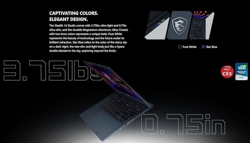 كمبيوتر محمول MSI Stealth 14 FHD فائق النحافة للألعاب - 14 بوصة 165 هرتز FHD-Intel Core i7-13620H - RTX 4060 - Thunderbolt 4 - مع لوحة ماوس (Win 11 Pro، ذاكرة وصول عشوائي 64 جيجابايت | 4 تيرابايت PCIe SSD) in Saudi Arabia