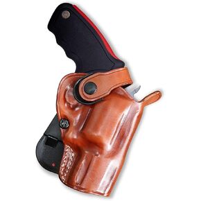 Premium Leather Paddle Holster OWB with Retention Strap, Fits Taurus Raging Bull 44 Magnum / 454 Casull 2.25" Barrel, R/H Draw, Brown Color #1444#