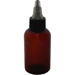 WM (Bulk Pack of 6) 4oz Amber Cosmo Reusable Empty Plastic Bottles with Twist Open Yorker Cap | Treatment Pump – Oils, Juice, Moisturizer, Shampoo, Soaps, Paint, Arts & Crafts (Amber-Cosmo)