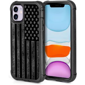 Compatible with iPhone 11 Case Camo Leaf Design for Men Boys, 3-Layer Heavy Duty Rugged Shockproof Anti-Slip Hard Plastic Bumper +Soft Silicone Rubber Full Body Protective Designer Case