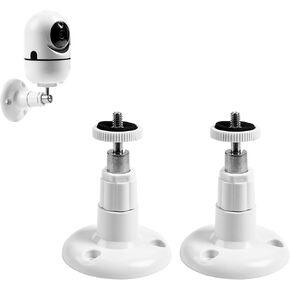 2 Pack Security Wall Mounting, Mount Bracket Compatible with Arlo Pro, Arlo Pro 2, Arlo Ultra, Arlo Pro 3, Arlo Go, 360 Degree Adjustable Bracket for 1/4 Screw Camera with Same Interface (2 Pack)