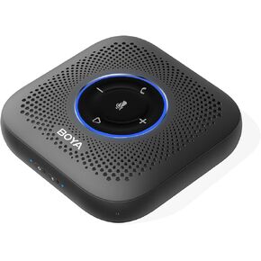 BOYA Blobby USB Conference Microphone,Desktop Computer Microphone with Wireless Charger, Omnidirectional Condenser PC Mic for Video Conference Online Class Skype Chatting Zoom Recording(Windows/MacOS)