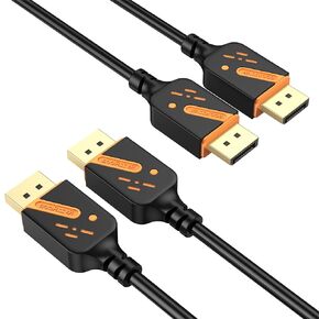 DisplayPort Cable 3FT, 10-Pack DP to DP Cables, Display Port Male to Male Cable Adapter with 4K@60Hz, 2K@165Hz, 2K@144Hz, Support 3D, HDR for Gaming, Computer, TV, Monitor …
