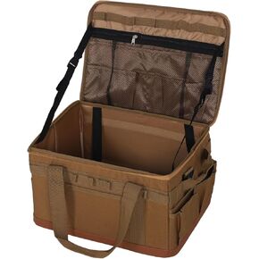 Fockety Camping Storage Bag, Large Capacity 30L BBQ and Picnic Bag Organizer with Handles, Hard Design Trunk Organizer Multipurpose Tactical Bags