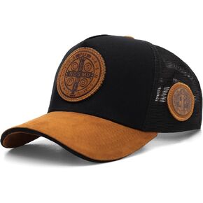Sacudido's | Trucker Cap Saint Benedict - Snapback Hats, Adjustable, Unisex, Great for Hunting