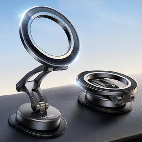 Lamicall for MagSafe Car Mount [All-Metal] Magnetic Phone Holder for Your Car, [Flexible Three-axis] Cell Phone Car Mount Dashboard with N52 Strong Magnets for iPhone 16 15 14 13 12 Pro Max Plus Mini
