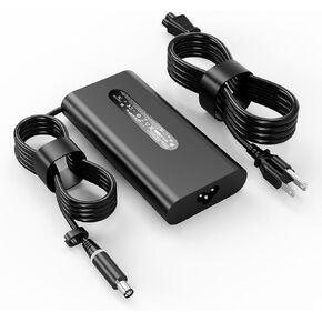 GaN 240W 19.5V 12.31A Slim AC Charger Fit for Dell Alienware M15 R7 X16 X17 R2 X15 R2 M17 R5 Precision 7670 7680 7770 7780 LA240PM200 HA240PM200 DA240PM200 Laptop Supply Power Adapter Cord