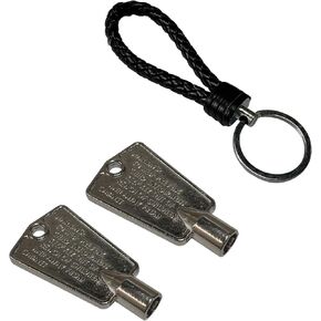 Metal Freezer Door Keys Fits Frigidaire, Kenmore & Electrolux Freezer Refrigerator Models, Compare to Part# 216702900, 297147700, 2 Pack Metal Freezer Door Keys & 1 Pack Key Chain