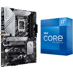 معالج سطح المكتب INLAND Micro Center Core i7-12700K 12 (8P+4E) كور يصل إلى 5.0 جيجاهرتز مفتوح مع اللوحة الأم للألعاب Prime Z790-P WiFi DDR4 LGA 1700 ATX in Kuwait