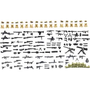 MAGMA BRICK War Equipment, Sandbag and Weapon in World War II Compatible Building Block Figures