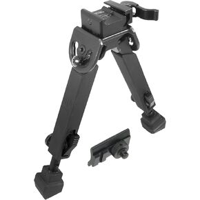 UTG Rubber Armored Full Metal QD Bipod, Height 6.0"- 8.5", Black