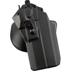 Safariland 7378RDS ALS (Automatic Locking System) Duty Holster, Red Dot Sight Compatible, STX Plain Black, Left Hand, Fits: GLK17 GEN1-5 Surefire X300U
