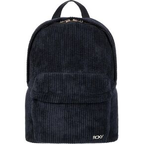 Roxy Women's Feeling Good Stylish Soft Corduroy Backpack with Padded Shoulder Straps and Exterior Storage, Anthracite, 8L