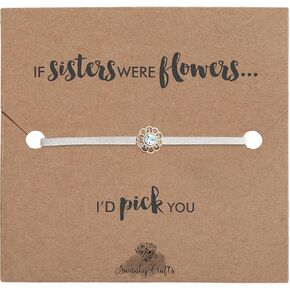 Sisters Gifts from Sister bracelets - Presents for sister Gift for Sister Birthday Gifts from Sister gifts from sisters gifts for sister from brother and sister gifts Gift for Sisters from sister - Golden Star sister Bracelet with Cute Card