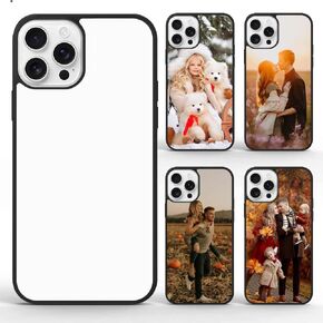 5 Piece Sublimation Phone Case Compatible for iPhone 16 Pro Max Sublimation Blank Case Soft Rubber + Hard PC Blank Printable DIY Aluminum Anti-Slip Shockproof Custom Protective Cover 6.9 inch