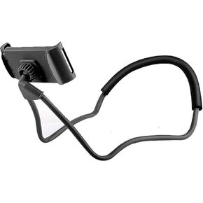 Lazy Cell Phone Holder, Universal Cell Phone Holder for Smart Mobile Phone,Hanging on Neck Cell Phone Mount Holder,Black