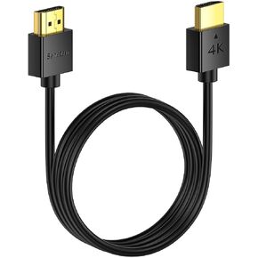 4K Slim HDMI Cable 1.6 ft, High Speed (4K@60Hz, 18Gbps), HDMI 2.0 Cord, Thin HDMI Cable, Low-Profile Gold-Plated Connectors - 4K, 2K, HDR, ARC, 3D, for Gaming Monitor, TV, X-Box, PS5/4/3 (1.6 Feet)