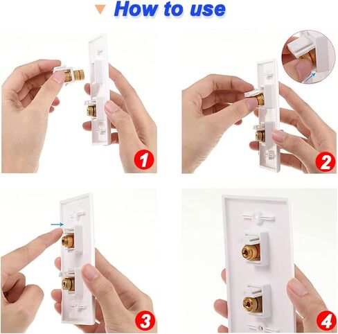 Banana Plug Keystone Jack Insert, Audio Speaker Keystone Connector Black & Red Ring Screw Type Inline Coupler for Binding Post Insert, with Blank Keystone Jack Inserts, Screwdriver (9 Pcs) in Saudi Arabia