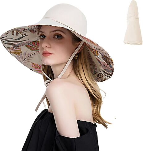 Wide Brim Sun Hats for Women UV Protection Hat Packable Beach Hat Fishing Hat Ponytail Sun Hats for Women in Kuwait