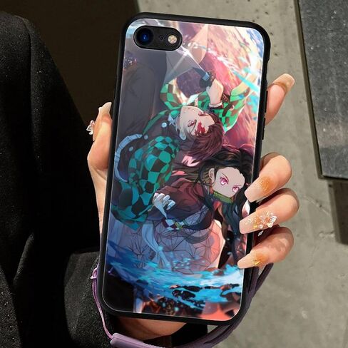 iPhone SE (2020) / SE (2022) 7/8 Anime Novelty Anime iPhone Case Black in Saudi Arabia