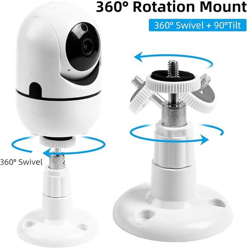 عبوتان من التركيب على الحائط الآمن، دعامة تثبيت متوافقة مع Arlo Pro، Arlo Pro 2، Arlo Ultra، Arlo Pro 3، Arlo Go، دعامة قابلة للتعديل 360 درجة لكاميرا لولبية 1/4 مع نفس الواجهة (عبوتان) in Kuwait
