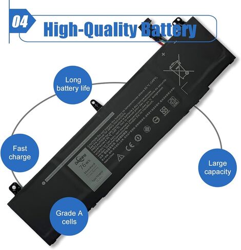 Dentsing TDW5P استبدال البطارية لـ 13 R3 ALW13C ALW13C-D2508 ALW13C-D2715S ALW13C-D2508 ALW13C-D2506S ALW13C-D2728 سلسلة P81G P81G001 JFWX7 04RRR3 0V9XD7 4RRR3 15.2 فولت 76 وات في الساعة in Kuwait