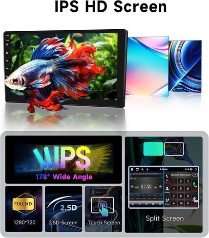[8 CORE 2G+64G] for Honda Accord 2003-2007 Car Radio with Wireless Carplay/Android Auto, 10.1 Inch Android 13 IPS Touch Screen Car Stereo, Bluetooth, GPS, WiFi, SWC, DSP + HD Backup Camera in Saudi Arabia