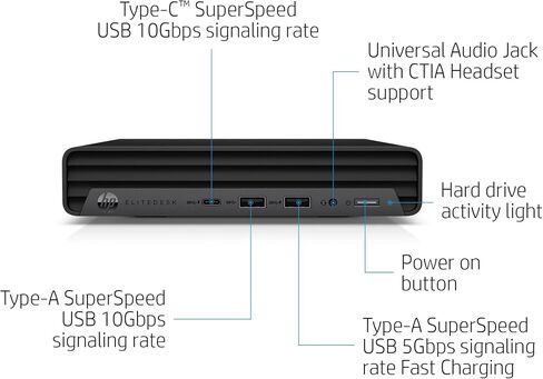 HP EliteDesk 800 G6 Business Mini PC Desktop Computer, Intel Octa-Core i7-10700, 32GB DDR4 RAM, 1TB PCIe SSD, 802.11AC WiFi, Bluetooth, 3.13 lb, Windows 11 Pro in Saudi Arabia
