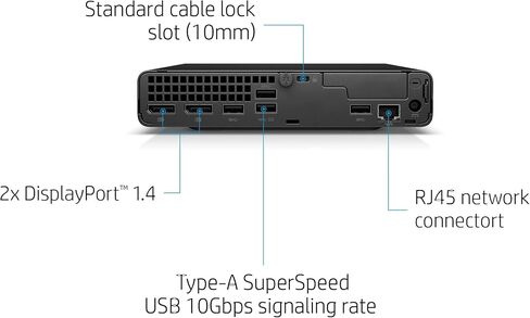 HP EliteDesk 800 G6 Business Mini PC Desktop Computer, Intel Octa-Core i7-10700, 32GB DDR4 RAM, 1TB PCIe SSD, 802.11AC WiFi, Bluetooth, 3.13 lb, Windows 11 Pro in Saudi Arabia