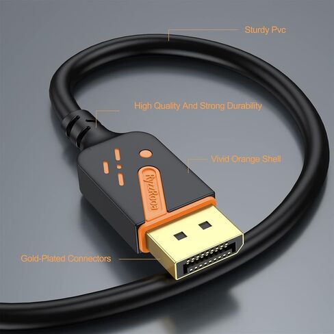 DisplayPort Cable 3FT, 10-Pack DP to DP Cables, Display Port Male to Male Cable Adapter with 4K@60Hz, 2K@165Hz, 2K@144Hz, Support 3D, HDR for Gaming, Computer, TV, Monitor … in Kuwait