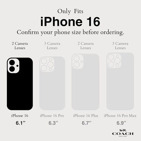 حافظة iPhone 16 من Coach Signature Canvas Wallet Folio - حافظة هاتف مصممة - باللون البني المميز in Saudi Arabia