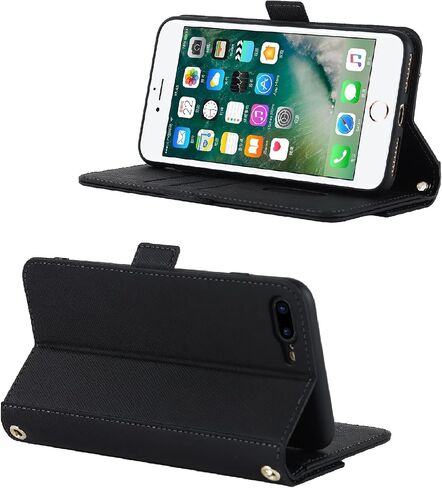 Jaorty Crossbody Wallet for iPhone 7 Plus/iPhone 8 Plus Case with Adjustable Lanyard Strap Credit Card Holder 5.5",PU Leather Handbag Purse Kickstand Make Up Mirror Cover Case for Men Women Girl,Pink in Saudi Arabia