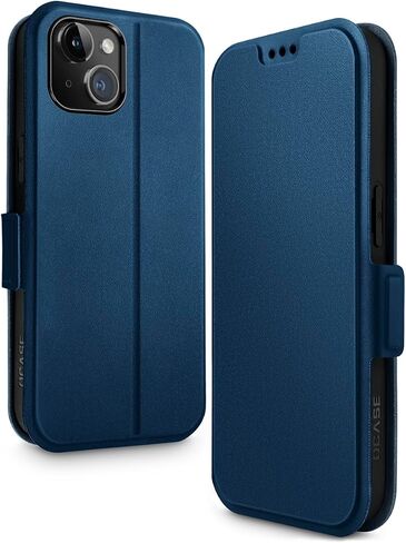 OCASE for iPhone 15 Wallet Case, Slim PU Leather Flip Folio, Card Slots, RFID Blocking, Kickstand, Shockproof Phone Cover 6.1 Inch 2023, Black in Saudi Arabia