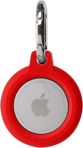 iFace Reflection AirTag Case with Key Ring - Secure Clip-On Scratch Resistant Protective Cover for Air Tag - Red in Saudi Arabia