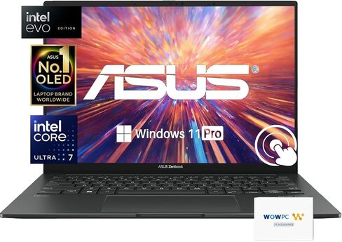 ASUS ZenBook 14 OLED FHD+ Touchscreen Business Laptop | Intel 16-Core Ultra 7 155H | 16GB DDR5 RAM | 1.5TB Storage (1TB SSD & 512GB External Storage) | ARC Graphics | Backlit Keyboard | Win 11 in Saudi Arabia
