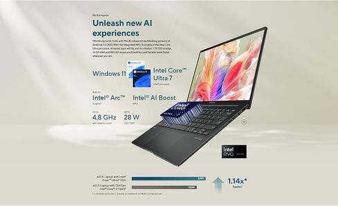 ASUS ZenBook 14 OLED FHD+ Touchscreen Business Laptop | Intel 16-Core Ultra 7 155H | 16GB DDR5 RAM | 1.5TB Storage (1TB SSD & 512GB External Storage) | ARC Graphics | Backlit Keyboard | Win 11 in Saudi Arabia