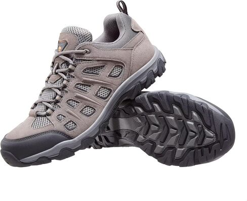 CAMEL CROWN أحذية المشي لمسافات طويلة مقاومة للماء للرجال، قمصان منخفضة من الجلد مريحة وخفيفة الوزن ومضادة للانزلاق للأماكن الخارجية والتخييم والرحلات والمشي والعمل باللون الرمادي مقاس 9.5 in Kuwait