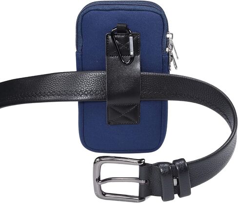Dual Cell Phone Pouch Neoprene Sleeve Belt Clip Case Phone Holster for iPhone 15 Pro Max 14 Pro Max Moto G Stylus 2023 G Play G Power Galaxy S24 Ultra S23 FE A15 A35 Pixel 8 Pro 7a OnePlus 12 (Black) in Saudi Arabia