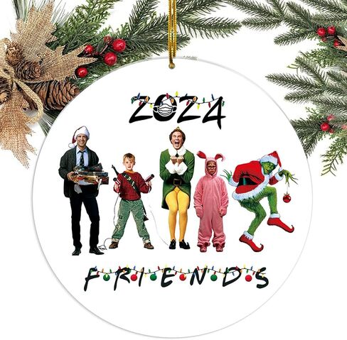 Cute Christmas Tree Ornament,Movie Lovers Ornament Christmas 2024 Christmas Ornament Home Decor Hanging Ornaments for Xmas New Year Party Holiday in Saudi Arabia
