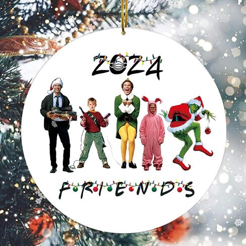 Cute Christmas Tree Ornament,Movie Lovers Ornament Christmas 2024 Christmas Ornament Home Decor Hanging Ornaments for Xmas New Year Party Holiday in Saudi Arabia