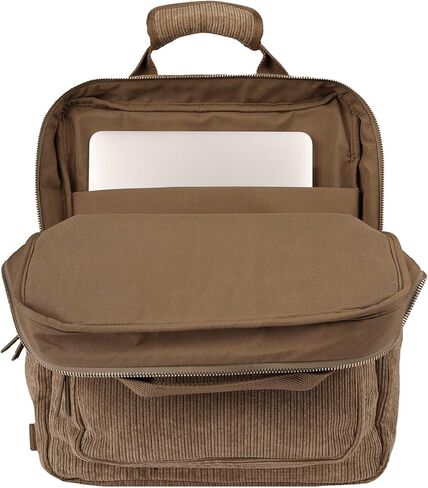 Roxy Women's Feeling Good Stylish Soft Corduroy Backpack with Padded Shoulder Straps and Exterior Storage, Anthracite, 8L in Saudi Arabia
