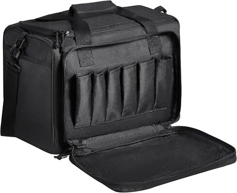 VEVOR Tactical Range Backpack for 6 Pistols, Gun Backpack with 6 Independent Pistol Bags & 10 Magazines, Pistol Backpack for Outdoor Hunting Shooting, Range Bag for Handguns Lockable Zipper (Brown) in Saudi Arabia