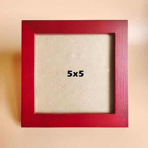إطارات صور مقاس 5x7 إطار خشبي صلب أزرق، لوحة بلاستيكية (يجب إزالة الغشاء) طاولة أو جدار. فتحة النافذة الأمامية 4.5x6.5 بوصة. in Kuwait