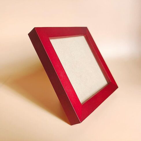 إطارات صور مقاس 5x7 إطار خشبي صلب أزرق، لوحة بلاستيكية (يجب إزالة الغشاء) طاولة أو جدار. فتحة النافذة الأمامية 4.5x6.5 بوصة. in Kuwait