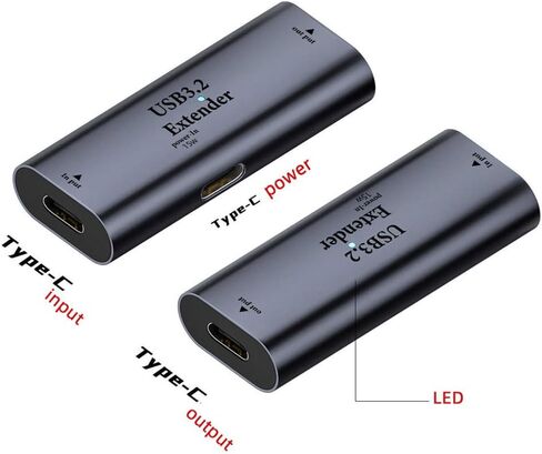 NFHK USB 3.0 محول مكرر نشط من النوع C مضيف أنثى إلى موسع جهاز أنثى من النوع A مع مجموعة شرائح للكمبيوتر طابعة الكاميرا in Saudi Arabia